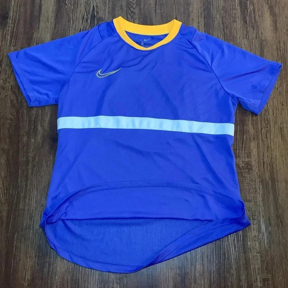 Nike Dri-Fit Athletic T-Shirt Mesh Back Purple & Orange Size Medium - Picture 8 of 9